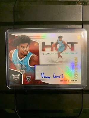2020-21 PANINI HOOPS HOT SIGNTAURES ROOKIE VERNON CAREY JR. AUTO RC - Image 1 of 2