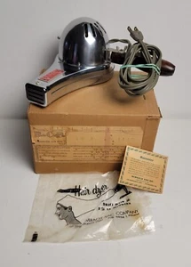 Vintage um 1950 Miracle Chrom Metall elektrischer Haartrockner von Miracle Vac. Co - Bild 1 von 6