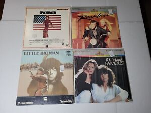 Lot of 4 Laserdisc Little Big Man Rich And Famous Tootsie Reckless