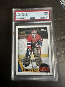 1987 Topps #163 PSA 9 MINT Patrick Roy Montreal Canadiens - Picture 1 of 2