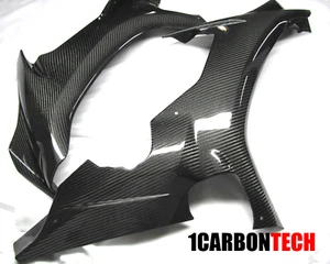 CARBON FIBER FRONT SIDE PANELS FAIRINGS 2015-2016-2017-2018-2019 YAMAHA YZF R1 - Picture 1 of 12