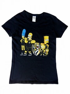 Richmond Tigers AFL x The Simpsons Women's Rare Black T-Shirt - Size Small - Picture 1 of 7