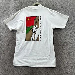 Vintage Tour of China 1995 Grafik T-Shirt Herren L weiß Tee Baumwolle vorgeschrumpft USA Made - Bild 1 von 12