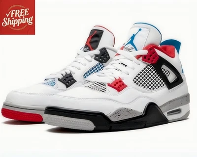 Jordan 4 "What The" Mid Top Retro Men's White Basketball  Sneakera Shoes - Image 1 of 4