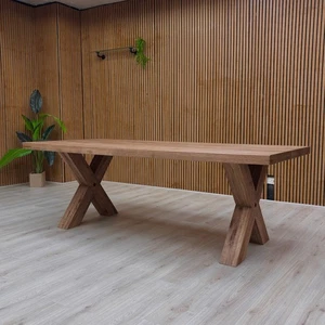 Furniture Village Bodahl 'Loki' Desert Oak Straight Edge 220cm Dining Table NEW - Picture 1 of 6
