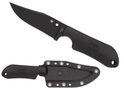 Spyderco Knives Street Beat Fixed Blade Knife Black FRN VG-10 FB15PBBK Perrin - Image 1 of 3