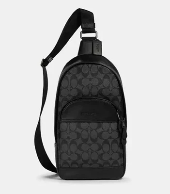 Coach Men's Crossbody West Pack In Signature Canvas & Leather Charcoal - Image 1 of 4