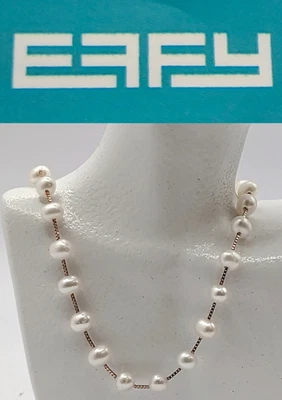 Collar de perlas estilo estación de agua dulce de oro rosa de 14 K EFFY con etiquetas 5,9 gramos 18" Foto 1 de 4