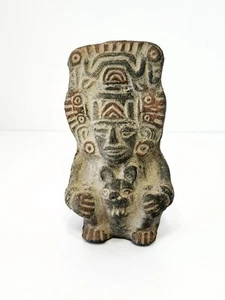 Pre-Columbian Zapotec Figural Jaguar Urn 5" - Ancient Artifact Aztec Mayan - Picture 1 of 18