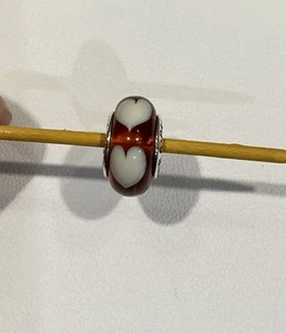 Retired! Authentic PANDORA AMBER LOVE HEARTS MURANO CHARM #790662 - Picture 1 of 3