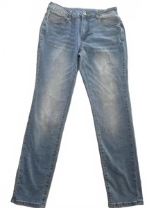 Women's Straight Jeans Size L Blue Denim #WomensJeans #StraightLeg #Denim - Foto 1 di 10
