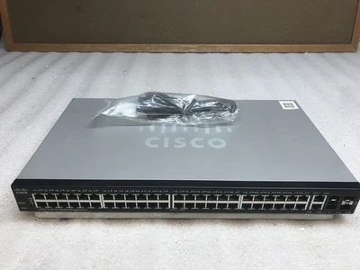 Cisco SG350-52 52-Port Gigabit Managed Switch SG350-52-K9 V01 w/ Power Cable - Image 1 of 4