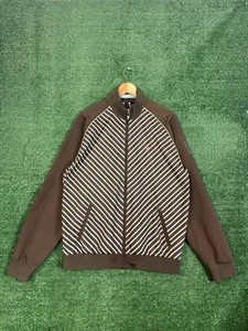 Vintage Quiksilver Jacke Herren mittelbraun gestreift Track Full Zip Y2K Surf Skater - Bild 1 von 9