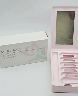 Caja de almacenamiento organizadora todo en uno Mary Kay rosa, bandeja elevadora y espejo #0770 Foto 1 de 4