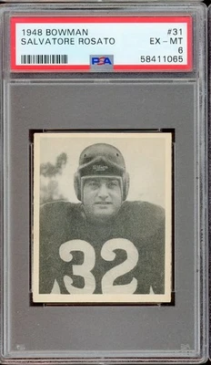 1948 Bowman Football #31 Salvatore Rosato PSA 6 - Image 1 of 2