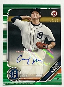 2019 Bowman Prospect Autograph Casey Mize #PA-CM Green /99 Auto Tigers - Picture 1 of 2