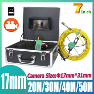 17mm Industrial Pipe Sewer Inspection Video Camera IP68 1000 TVL w/ 8GB SD Card - Picture 1 of 12