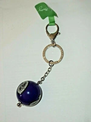 Vera Bradley Have a  Ball  Keychain in Simple Violet Silver Toned  BIN $16 - Image 1 of 3