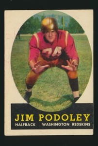 1958 Topps Jim Podoley #121 Rookie RC Redskins VG MC