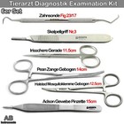Tierarzt Chirurgie Diagnostik Instrumente Kit Arterienklemme Pinzette Irisschere