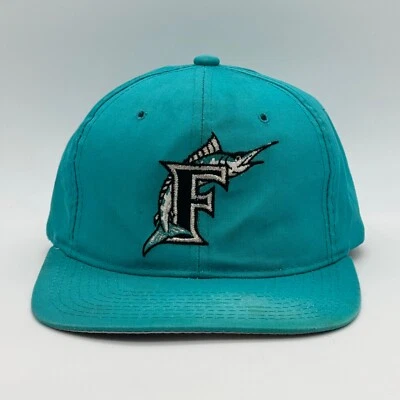 Florida Marlins Starter MLB Vintage Miami Teal Snapback Sports Hat Baseball Cap - Image 1 of 4