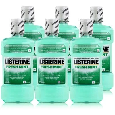 Listerine Fresh Mint 500ml - Für die tägliche Mundspülung (6er Pack )