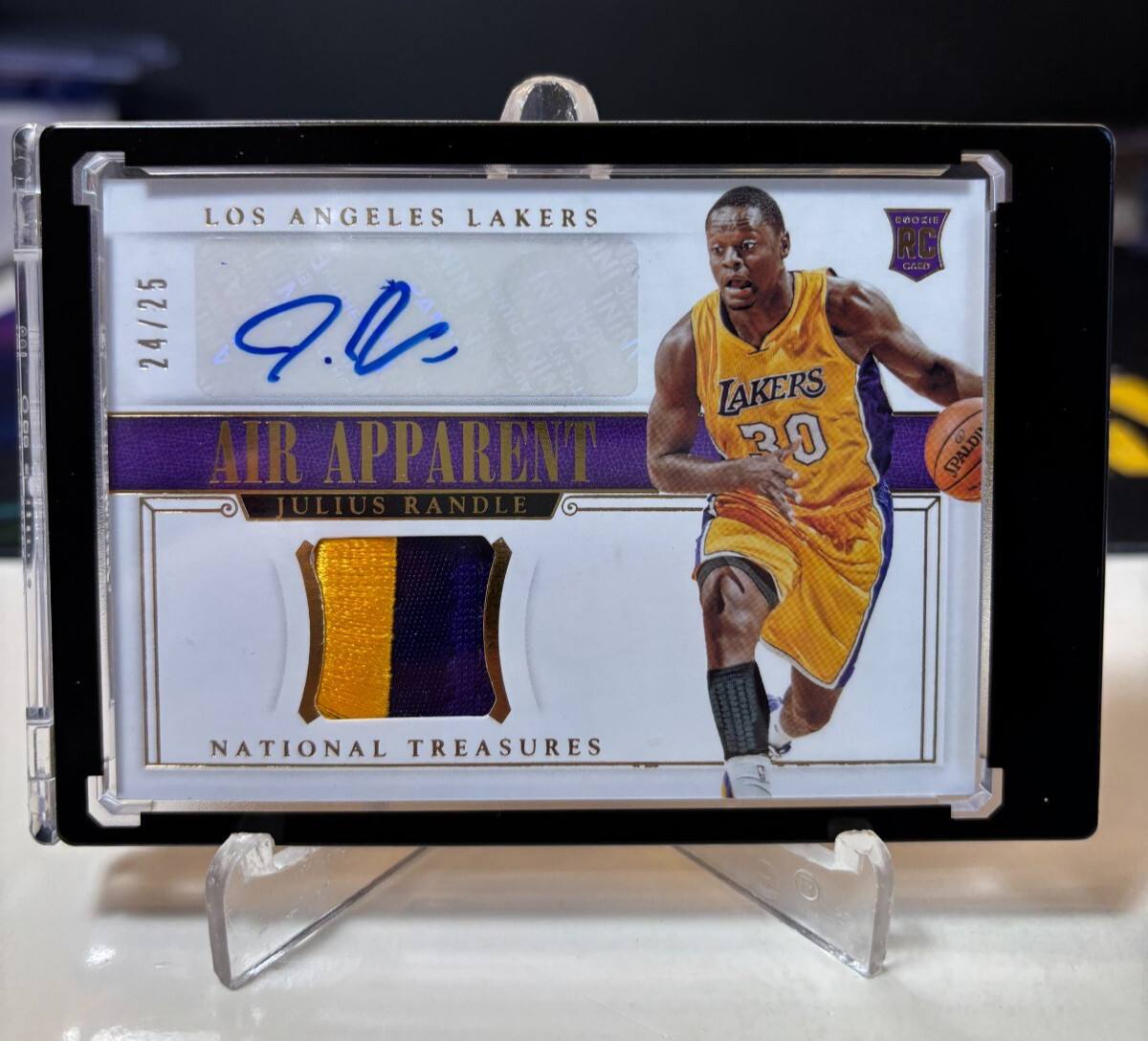NBA カード Julius Randle 直筆サイン 10枚限定 2024-25 Panini Hoops Blue Prizm Premium Julius Randle 25/49