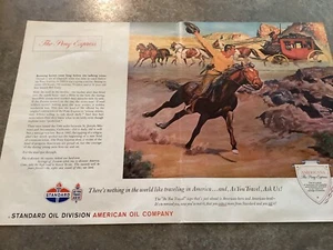 1962 Vintage Ad Standard Oil Division American Oil Company. The Pony Express - Bild 1 von 1