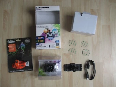 Action Cam Maginom AC 500 Supra Camera mit 1/4 Gewinde Halterung Zubehörpaket - Bild 1 von 4