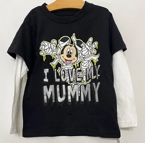 250067 Niñas Niños 4T DISNEY I Love My Mummy Mickey Mouse Camiseta Gráfica Nueva con Etiquetas - Imagen 1 de 3