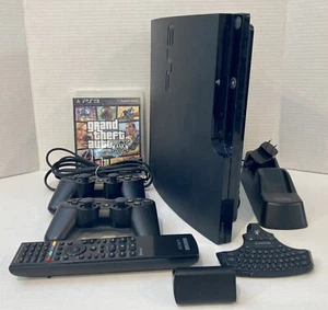 Sony PlayStation 3 PS3 Slim Console Bundle Tested & Working - Picture 1 of 24