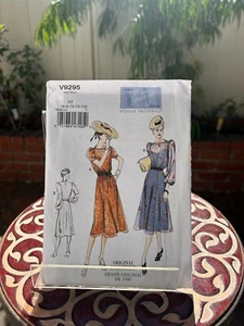 Modello abito vintage Vogue donna 1940 9295 non tagliato taglie 6-14 - Foto 1 di 2