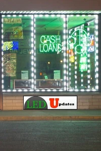LEDUPDATES 80ft STOREFRONT WINDOW LED LIGHT white 5630 with UL 12v 150w Power - Picture 1 of 12