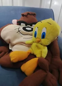 Vintage 1997 TASMANIAN DEVIL Taz 30 Zoll Pillow Buddies Plüsch Looney Tunes Tweety Vogel - Bild 1 von 12