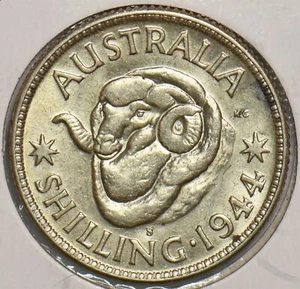 Australia 1944 S Shilling Merino ram 198980 combine shipping - Picture 1 of 2