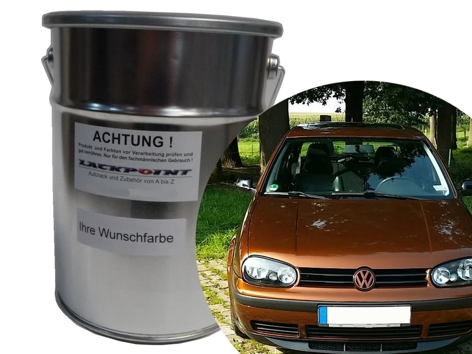 0,5 Liter Spritzfertigen Autolack geeignet für VW LY8Y Braun Metallic kein Wass - Bild 1 von 1
