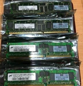 HP 373028-851 4X 512 MB DIMM PC 3200R 184-pin Connector DDR 400 CL3 ECC REG RAM - Picture 1 of 1