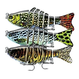Fishing Lures Multi Jointed Fish Fishing Kits Slow Sinking 3 Pack-Style 2 - Picture 1 of 8