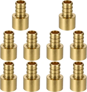 (Confezione da 10) Raccordi da Rame a Pex 1/2 Pollice, 1/2" Pex F1807 X 1/2" Femmina Sudore A - Foto 1 di 12