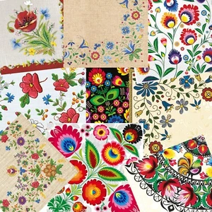 Decoupage Paper Napkins Mystery Surprise Pack - LOT of 20 Folk Napkins - Picture 1 of 7