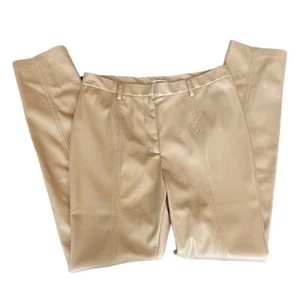 Jason Wu Pantaloni Donna Grandi Vegan Pelle Pantaloni Skinny con Gamba Spaccata in Crema - Foto 1 di 11