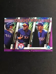 2017 Bowman Chrome Talent Pipeline Mega Box Purple #191/250 Rangers TPM-TEX - Picture 1 of 2