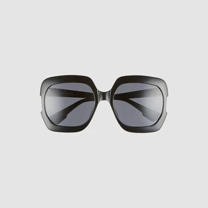 $380 Authentic Dior 807IR Women's Black Square Gaia Sunglasses Shades 58/20/140 - Picture 1 of 5