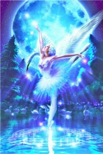 Full drill 5D Diamond Painting Abstract Swan Dance Embroidery Craft Mural - Picture 1 of 6