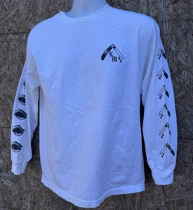 VTG Loser Machine Company White T Shirt Mens M long sleeved eyes Skater Skate - Picture 1 of 7