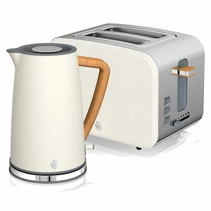 Swan Nordic Set Desayuno Hervidor Agua 1,7 L Tostador 2 rebanadas Moderno Blanco - Imagen 1 de 9