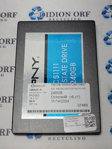 PNY 240GB 2.5" SATA SSD2SC240G1CS1754D117-820, Grado A, SKU 13915 - Imagen 1 de 2