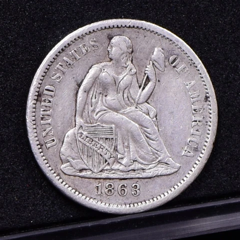 1863-S Liberty Seated Dime - XF Details (#45311) Cover