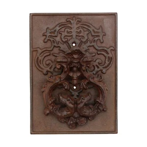 Antique Cast Iron Ornate Door Knocker on Back Plate - Picture 1 of 10
