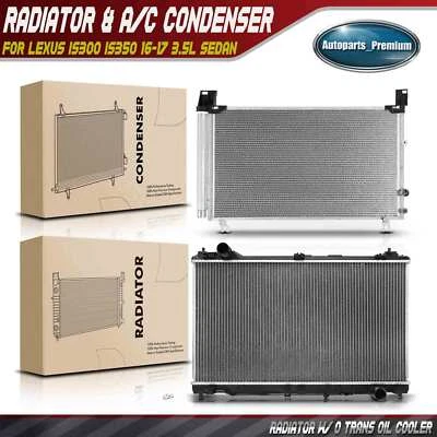 Radiator & AC Condenser Cooling Kit for Lexus IS300 IS350 2016-2017 3.5L Sedan - Image 1 of 4